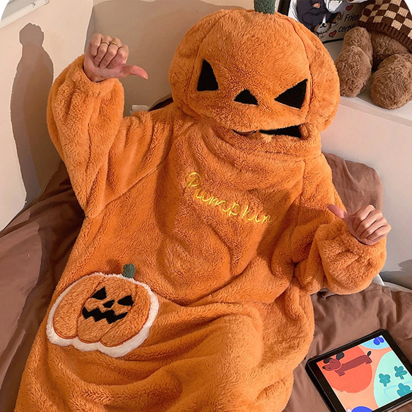 Pumpkin Onesie 🎃 – Cozy Halloween Comfort